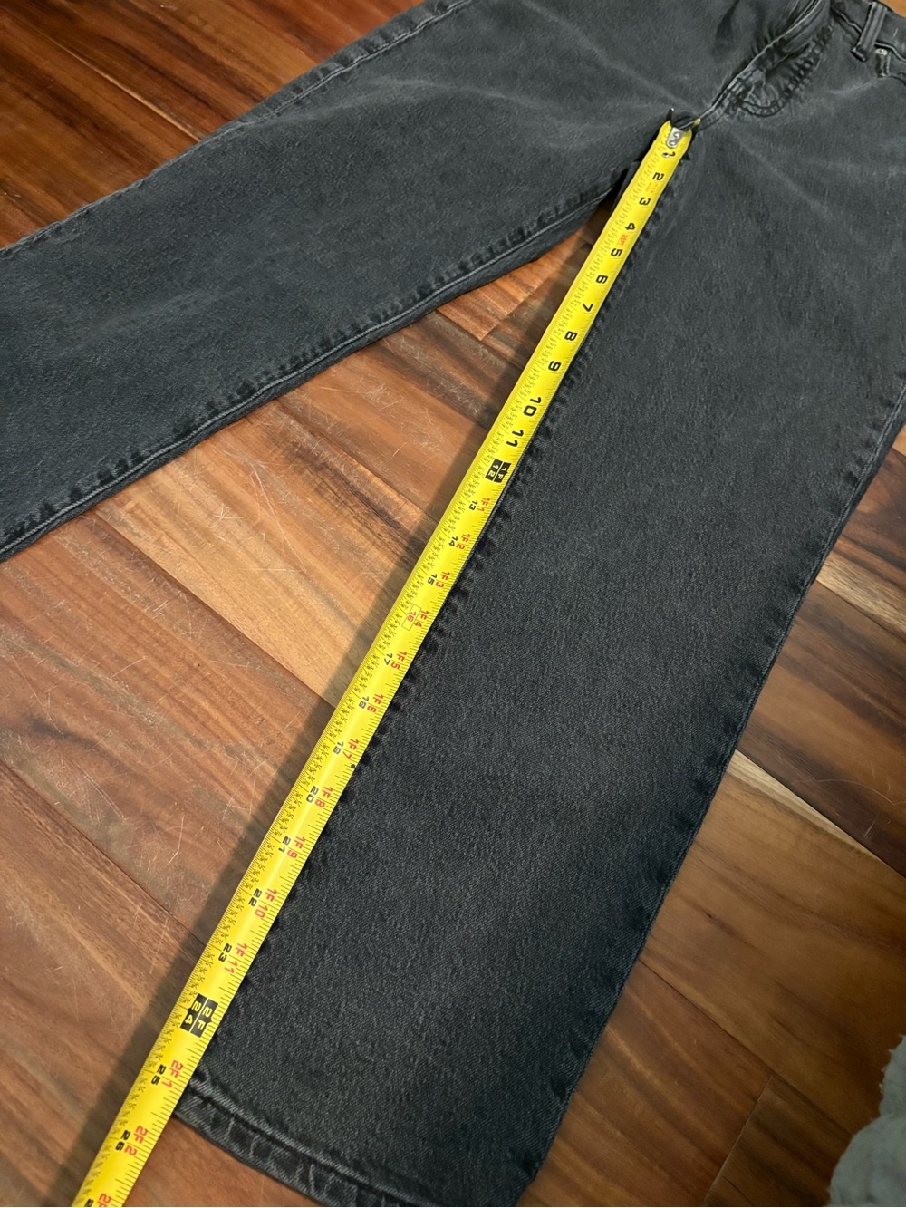 Madewell The Perfect Vintage Jean Washed Black Straight Leg Jeans Size 28 (590)